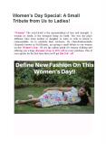 Women’s Day Special: A Small Tribute from Us to Ladies!