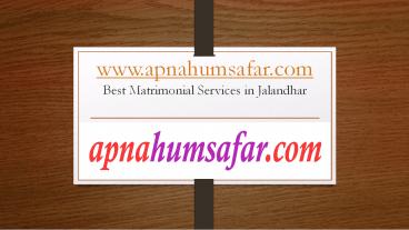 best matrimonial site in jalandhar