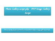 Photo Gallery script php - PHP Image Gallery