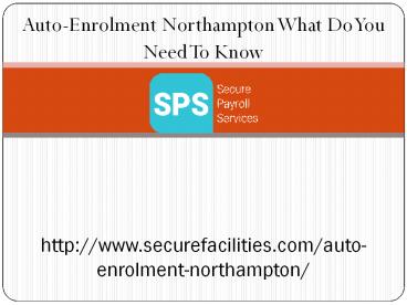 Auto-Enrolment Northampton