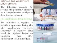 Reasons for Workplace Drug Testing
