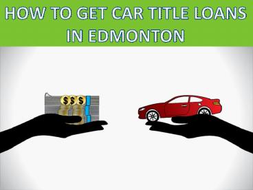 bad credit car loans in Edmonton