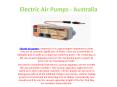 Electric Air Pumps - Australia