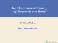 Environment Friendly Home Appliances PowerPoint PPT Presentation