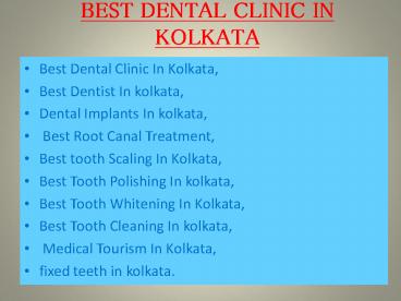 Dental Implants in kolkata