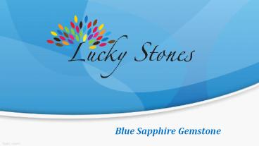 Buy Blue Sapphire Gemstone online only at Lucky stone