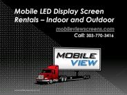 Mobile View Large Outdoor Screen Rentals