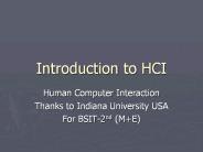 Human Computer Intgeraction