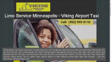 Limo service minneapolis mn | Airport Service - Viking Airport Taxi