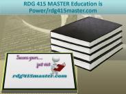 RDG 415 MASTER Education is Power/rdg415master.com