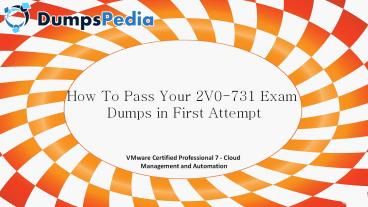 2V0-731 Dumps