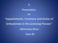 Ombudsman PowerPoint PPT Presentation