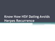 Know How HSV Dating Avoids Herpes Recurrence?