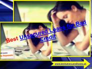 Best unsecured loans for bad credit