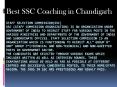 Best SSC Coaching in Chandigarh- Gyan Sagar Institute PowerPoint PPT Presentation
