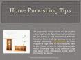 Home Furnishing Tips PowerPoint PPT Presentation
