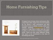 Home Furnishing Tips