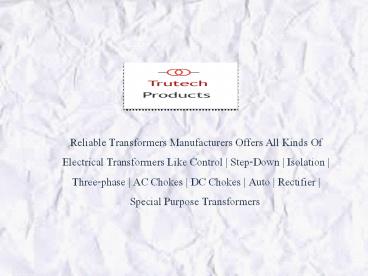 Transformer Manufacturers in India (9)