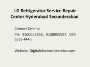LG Refrigerator Service Repair Center Hyderabad Secunderabad