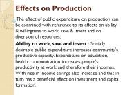 Effects of Public Expenditure