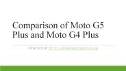 Moto G5 Plus vs Moto G4