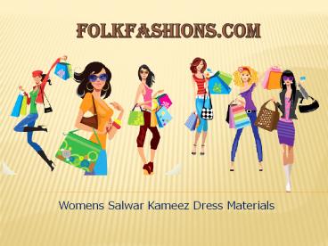 Womens Salwar Kameez Dress Materials Online in India | FolkFashions