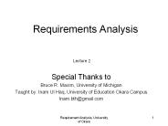 Requirement Analysis