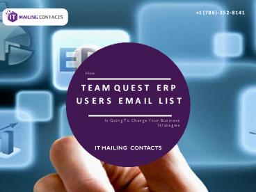 TeamQuest ERP Users Email List