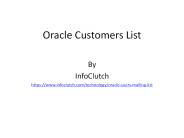 Oracle Customers List InfoClutch