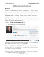 17 Myths About Online Legal Chat