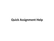 Quick Online Help in Assignment Writing by Fast Assignment Writers