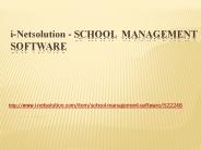 School Management Software - i-Netsolution