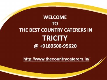 Best Catering In Chandigarh | +91 89500-95620 | The Country Caterers