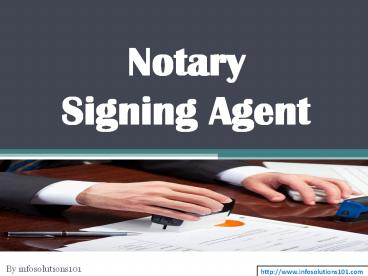 Notary Signing Agent