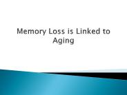 Memory Loss is Linked to Aging