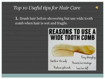 Top 10 hair care tips