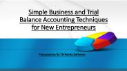 Trial Balance Accounting Techniques for New Entrepreneurs