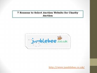 7 Reasons to Select Auction Website for Charity Auction