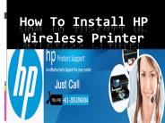 How To Install Hp Wireless Printer