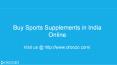 Buy Sports Supplements Online in India | Droozo.com