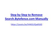 Step by Step to Remove Search.Bytefence.com Manually