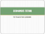 Economics Tutor