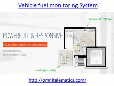 What is vehicle fuel monitoring system