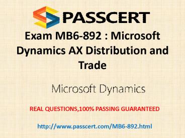 Microsoft MB6-892 exam practice test