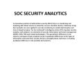 SOC SECURITY ANALYTICS PowerPoint PPT Presentation