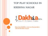 Best Play School In Krishna Nagar