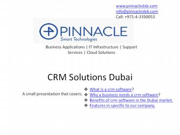 CRM Solutions Dubai for Businesses