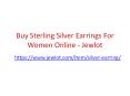 Buy Sterling Silver Earrings For Women Online - Jewlot