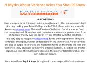 9 Myths About Varicose Veins You Should Know