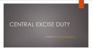 Excise Duty Rate in India